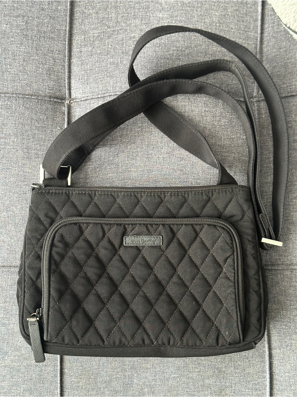 Vera Bradley Little Hipster Quilted Crossbody Bag — Black